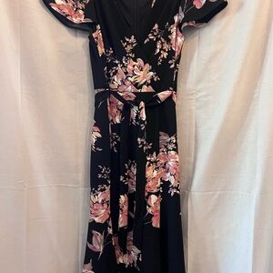 DKNY Pink and Orange Flutter Sleeve Sundress